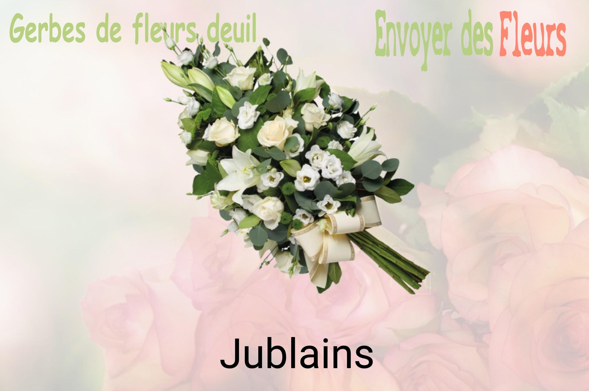 Gerbe de fleurs de deuil livrée à Jublains